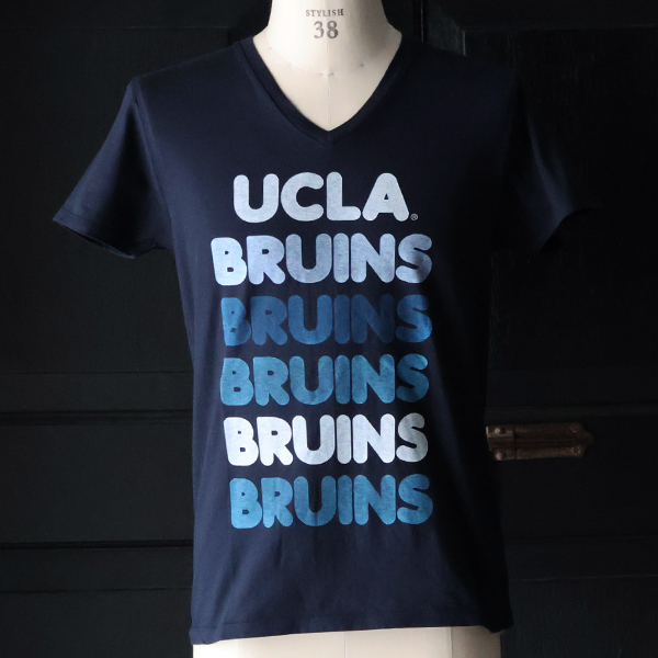 画像2: 【RE PRICE / 価格改定】 UCLA"BRUINS"コットン/三素材混カレッジプリント半袖VネックTシャツ / Audience (2)