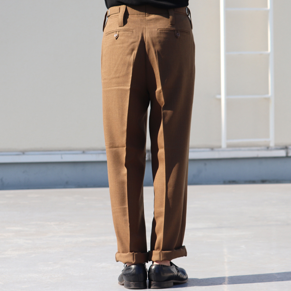 kenneth field trim trousers ウールヘリンボーンパンツ 爆売り