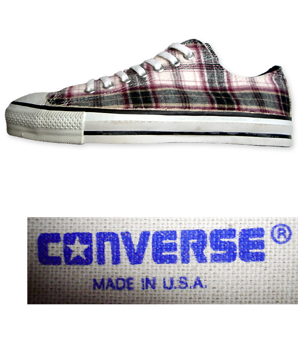 画像: デッドストック コンバース オールスター（WHT/GREY/BURG SHADOW PLAID）